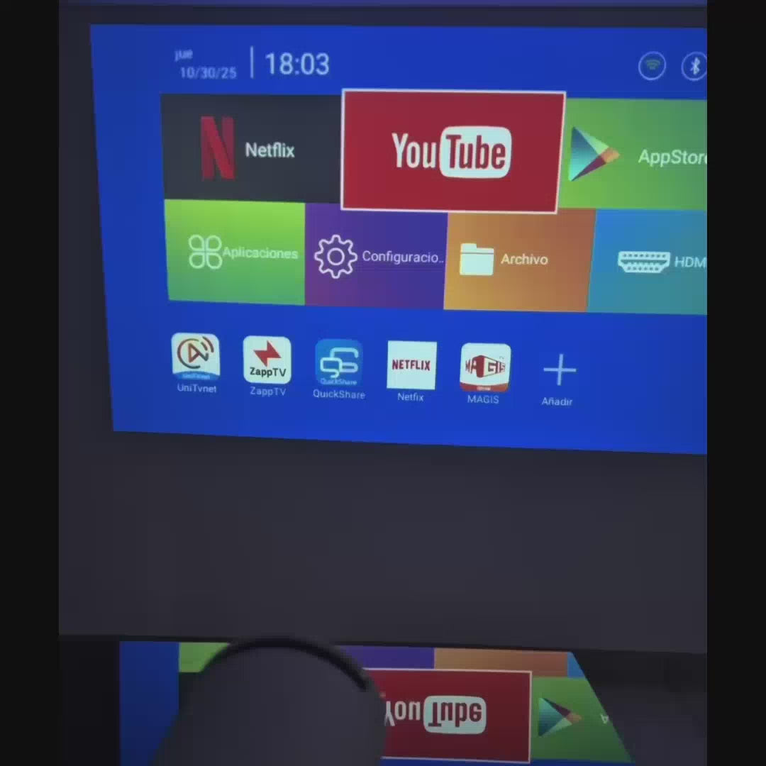 [Aplicación integrada y 2026 actualizada] Proyector 4K 1080P mini proyector portátil con WiFi 6 Bluetooth 5.2